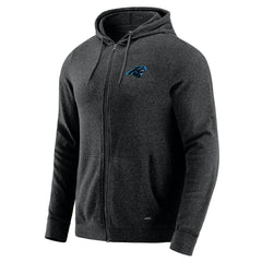 Carolina Panthers J. Palmer Players Lounge Tri-Blend Full-Zip Hoodie - Dark Heather Gray Hoodies
