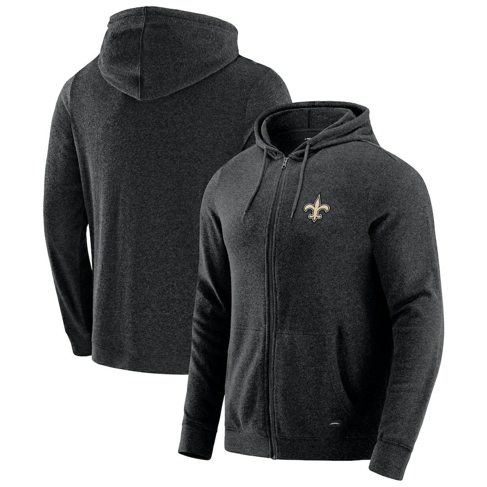 New Orleans Saints J. Palmer Players Lounge Tri-Blend Full-Zip Hoodie - Dark Heather Gray Hoodies