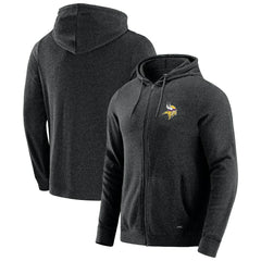 Minnesota Vikings J. Palmer Players Lounge Tri-Blend Full-Zip Hoodie - Dark Heather Gray Hoodies
