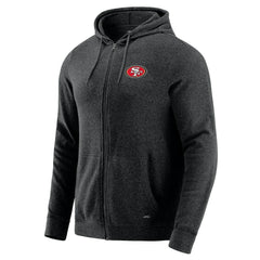 San Francisco 49ers J. Palmer Players Lounge Tri-Blend Full-Zip Hoodie - Dark Heather Gray Hoodies