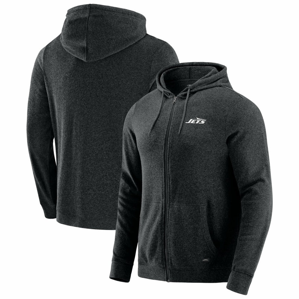New York Jets J. Palmer Players Lounge Tri-Blend Full-Zip Hoodie - Dark Heather Gray Hoodies
