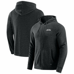 New York Jets J. Palmer Players Lounge Tri-Blend Full-Zip Hoodie - Dark Heather Gray Hoodies