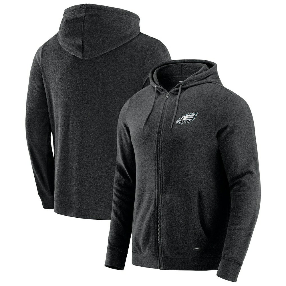 Philadelphia Eagles J. Palmer Players Lounge Tri-Blend Full-Zip Hoodie - Dark Heather Gray Hoodies
