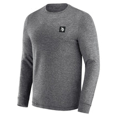 Minnesota Vikings J. Palmer Four Down Long Sleeve T-Shirt - Heather Black T-shirts