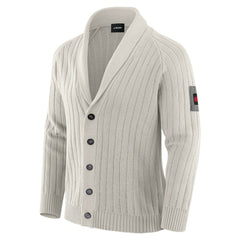 Kansas City Chiefs J. Palmer The Playmaker Cardigan Raglan Sweater - Gray