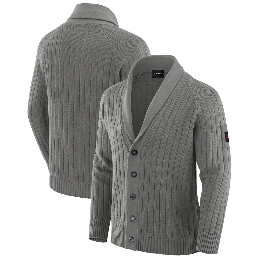 Buffalo Bills J. Palmer The Playmaker Cardigan Raglan Sweater - Graphite