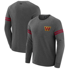 Washington Commanders J. Palmer Players Lounge Raglan Tri-Blend Sweatshirt - Dark Heather Gray Sweatshirts