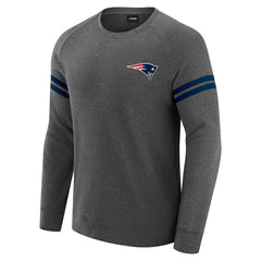 New England Patriots J. Palmer Players Lounge Raglan Tri-Blend Sweatshirt - Dark Heather Gray Sweatshirts