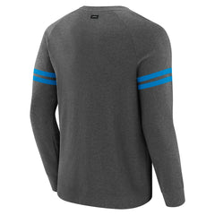 Detroit Lions J. Palmer Players Lounge Raglan Tri-Blend Sweatshirt - Dark Heather Gray Sweatshirts
