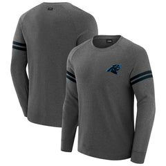 Carolina Panthers J. Palmer Players Lounge Raglan Tri-Blend Sweatshirt - Dark Heather Gray Sweatshirts