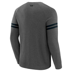 Carolina Panthers J. Palmer Players Lounge Raglan Tri-Blend Sweatshirt - Dark Heather Gray Sweatshirts