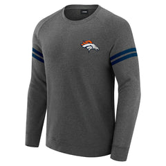 Denver Broncos J. Palmer Players Lounge Raglan Tri-Blend Sweatshirt - Dark Heather Gray Sweatshirts