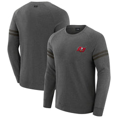 Tampa Bay Buccaneers J. Palmer Players Lounge Raglan Tri-Blend Sweatshirt - Dark Heather Gray Sweatshirts