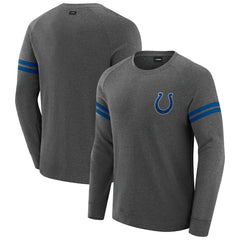 Indianapolis Colts J. Palmer Players Lounge Raglan Tri-Blend Sweatshirt - Dark Heather Gray Sweatshirts