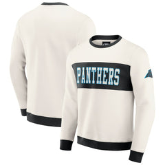 Carolina Panthers Darius Rucker Collection Colorblock Pullover Sweatshirt - Cream Pullover