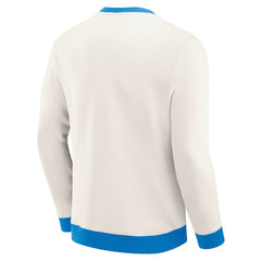 Los Angeles Chargers Darius Rucker Collection Colorblock Pullover Sweatshirt - Cream Pullover