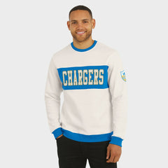 Los Angeles Chargers Darius Rucker Collection Colorblock Pullover Sweatshirt - Cream Pullover