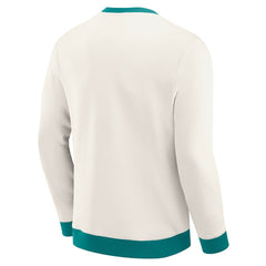 Miami Dolphins Darius Rucker Collection Colorblock Pullover Sweatshirt - Cream Pullover