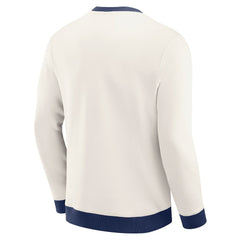New York Giants Darius Rucker Collection Colorblock Pullover Sweatshirt - Cream Pullover