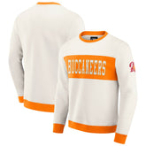 Tampa Bay Buccaneers Darius Rucker Collection Colorblock Pullover Sweatshirt - Cream Pullover