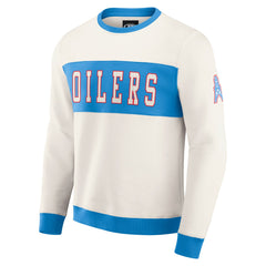 Tennessee Titans Darius Rucker Collection Colorblock Pullover Sweatshirt - Cream Pullover