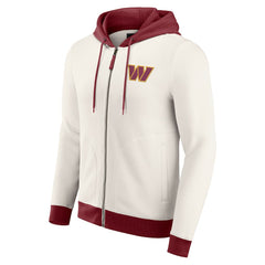 Washington Commanders Darius Rucker Collection Distressed Graphics Full-Zip Hoodie - Cream Hoodies