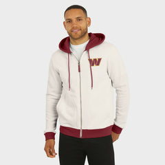Washington Commanders Darius Rucker Collection Distressed Graphics Full-Zip Hoodie - Cream Hoodies