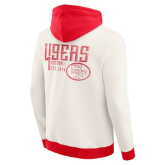 San Francisco 49ers Darius Rucker Collection Distressed Graphics Full-Zip Hoodie - Cream Hoodies