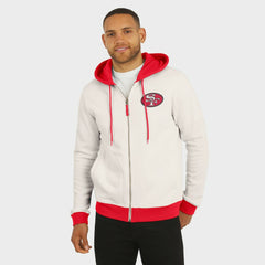San Francisco 49ers Darius Rucker Collection Distressed Graphics Full-Zip Hoodie - Cream Hoodies
