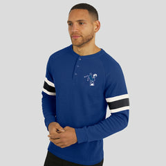 Indianapolis Colts Darius Rucker Collection Waffle-Knit Raglan Long Sleeve Henley T-Shirt - Royal T-shirts