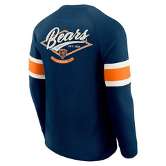 Chicago Bears Darius Rucker Collection Waffle-Knit Raglan Long Sleeve Henley T-Shirt - Navy T-shirts
