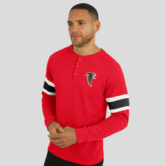 Atlanta Falcons Darius Rucker Collection Waffle-Knit Raglan Long Sleeve Henley T-Shirt - Red T-shirts