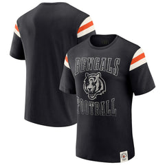Cincinnati Bengals Darius Rucker Collection Football Stripe Sleeve T-Shirt - Black T-shirts
