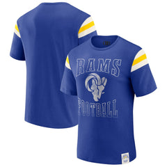 Los Angeles Rams Darius Rucker Collection Football Stripe Sleeve T-Shirt - Royal T-shirts