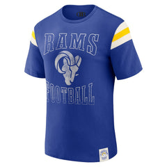 Los Angeles Rams Darius Rucker Collection Football Stripe Sleeve T-Shirt - Royal T-shirts