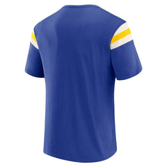 Los Angeles Rams Darius Rucker Collection Football Stripe Sleeve T-Shirt - Royal T-shirts