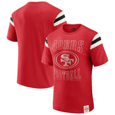 San Francisco 49ers Darius Rucker Collection Football Stripe Sleeve T-Shirt - Scarlet T-shirts