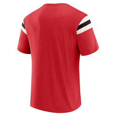 San Francisco 49ers Darius Rucker Collection Football Stripe Sleeve T-Shirt - Scarlet T-shirts
