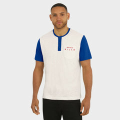Buffalo Bills Darius Rucker Collection Henley Colorblock Slub Pocket T-Shirt - Cream T-shirts