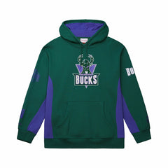Milwaukee Bucks Hardwood Classics Team Origins Fleece Pullover Hoodie Hunter Green - Mitchell & Ness