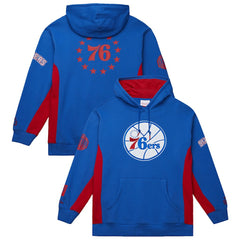 Philadelphia 76ers Hardwood Classics Team Origins Fleece Pullover Hoodie Royal - Mitchell & Ness