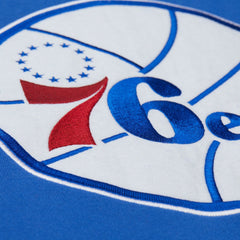 Philadelphia 76ers Hardwood Classics Team Origins Fleece Pullover Hoodie Royal - Mitchell & Ness