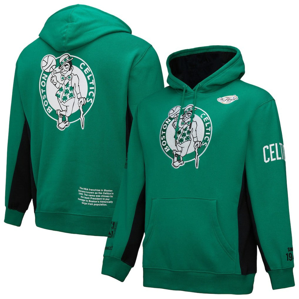 Boston Celtics Hardwood Classics Team Origins Fleece Pullover Hoodie Kelly Green - Mitchell & Ness outlet