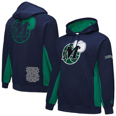 Dallas Mavericks Hardwood Classics Team Origins Fleece Pullover Hoodie Navy - Mitchell & Ness outlet