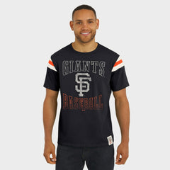 San Francisco Giants Darius Rucker Collection by Fanatics Distressed Sleeve Stripe T-Shirt - Black T-shirts