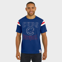 Chicago Cubs Darius Rucker Collection by Fanatics Distressed Sleeve Stripe T-Shirt - Royal T-shirts
