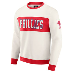 Philadelphia Phillies Darius Rucker Collection by Fanatics Colorblock Crewneck Sweatshirt - Cream Sweatshirts