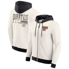 Pittsburgh Pirates Darius Rucker Collection by Fanatics Men's Polar Fleece Full-Zip Hoodie - Cream Hoodies