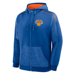 New York Knicks Back Door Cut Play Defender Full-Zip Hoodie Blue - Fanatics