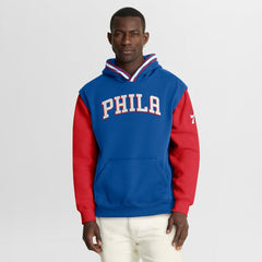Philadelphia 76ers Half Court Shot Clock Fastbreak Hoodie Royal/Red - Fanatics